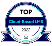 elearning industry top lms 2022 award badge